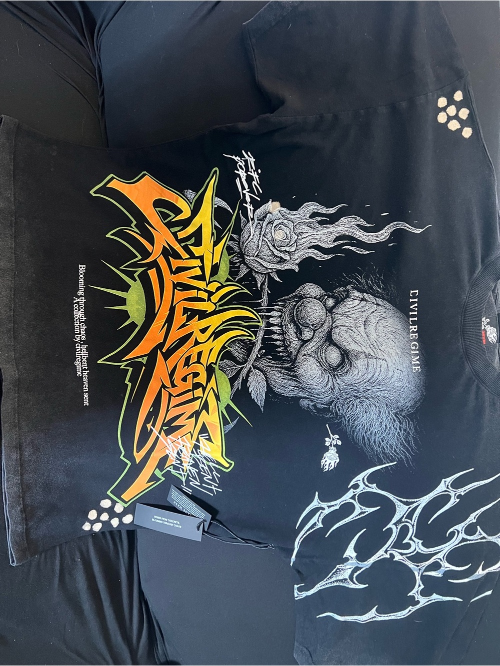 Civil regime clown graffiti shirt. Size XL